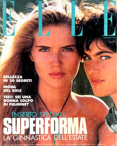 ELLE Magazine Italia July 1990 JUDIT MASCO Mariel Macville KARA YOUNG Carmen Schwarz