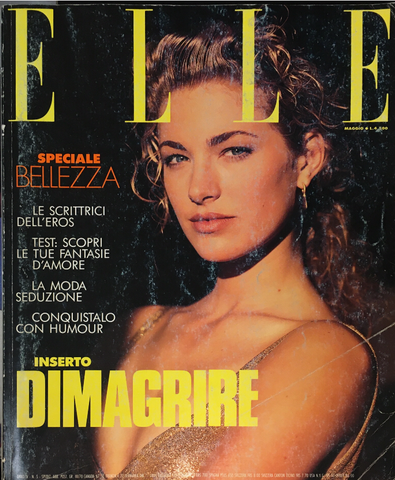 ELLE Magazine Italia May 1990 ELAINE IRWIN Carmen Schwarz CLAUDIA SCHIFFER Marpessa