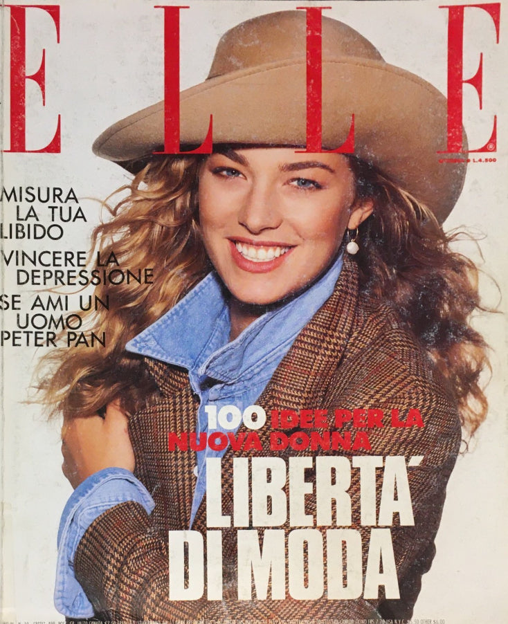 ELLE Italia Magazine October 1990 ELAINE IRWIN Meghan Douglas YASMIN LE BON