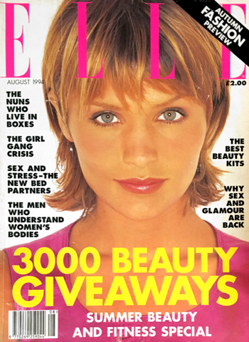 ELLE Magazine UK August 1994 HELENA CHRISTENSEN Tereza Maxova MEGHAN DOUGLAS