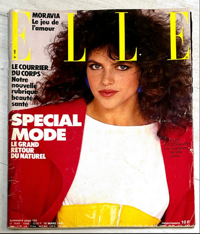 ELLE Magazine France March 1982 CLIO GOLDSMITH #1888