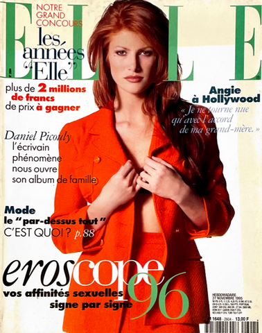 ELLE Magazine France November 1995 #2604 ANGIE EVERHART by MARC HISPARD