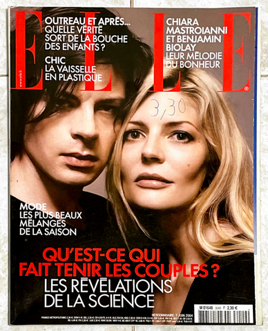 ELLE Magazine France June 2004 CHIARA MASTROIANNI Benjamin Biolay LIBERTY ROSS