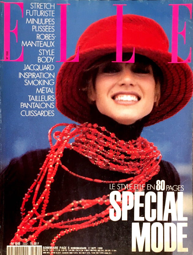 ELLE France Magazine September 1990 ROBERTA CHIRKO Mystee Beckenbach NIKI TAYLOR