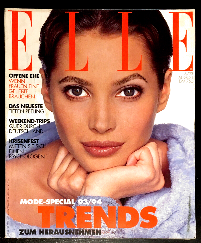 ELLE Germany Magazine August 1993 CHRISTY TURLINGTON Shiraz Tal