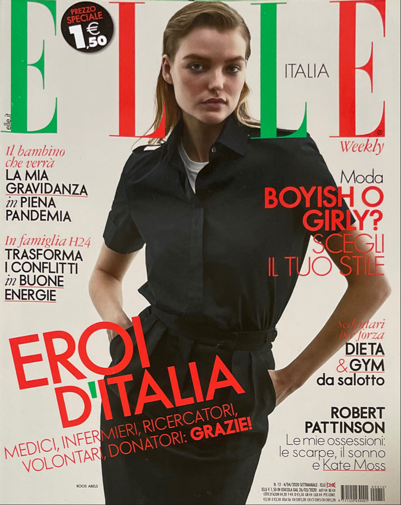 ELLE Magazine Italia April 2020 ROOS ABELS Sasha Kichigina ROBERT PATTINSON