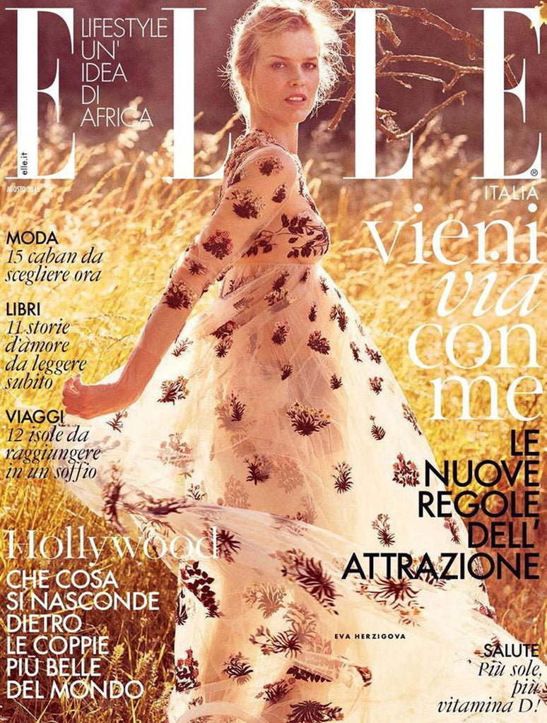 ELLE Italia Magazine August 2015 EVA HERZIGOVA Amber Heard KIKI BOREEL