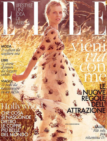 ELLE Italia Magazine August 2015 EVA HERZIGOVA Amber Heard KIKI BOREEL