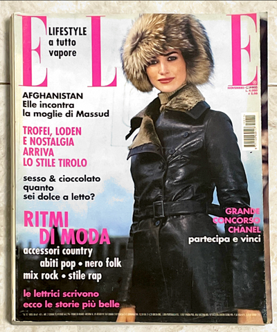 ELLE Magazine Italia November 2001 CATHERINE HURLEY Lauren Hutton MAY ANDERSEN