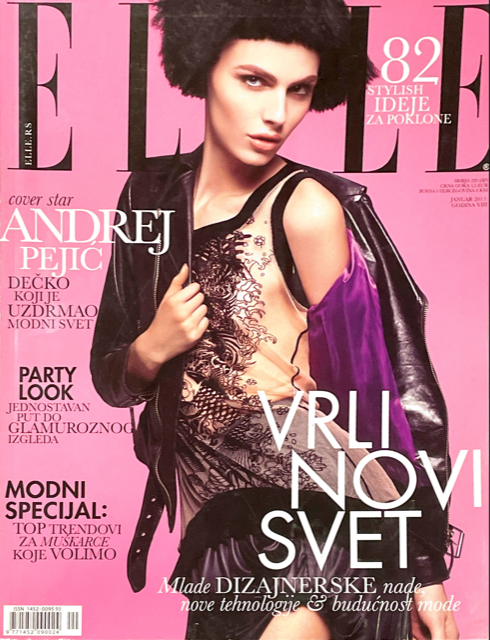 ELLE Magazine Serbia January 2013 ANDREJ PEJIC by DUSAN RELJIN