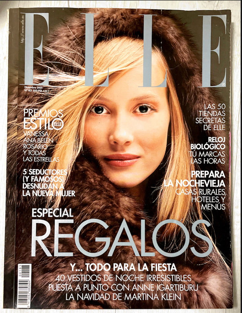 ELLE Magazine Spain December 2001 VANESSA LORENZO Martina Klein TINA HEBBELINCK