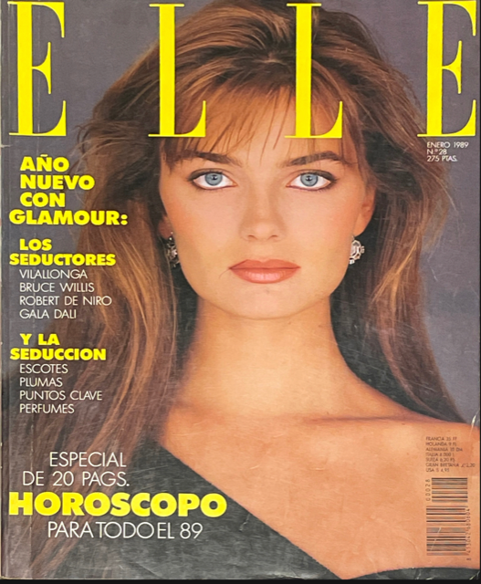ELLE Spain Magazine January 1989 PAULINA PORIZKOVA Claudia Schiffer ROSEMARY MCGROTHA