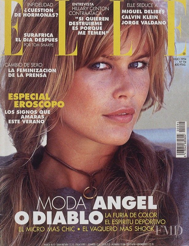 ELLE Spain Magazine July 1994 CLAUDIA SCHIFFER Shana Zadrick JULIE ANDERSON
