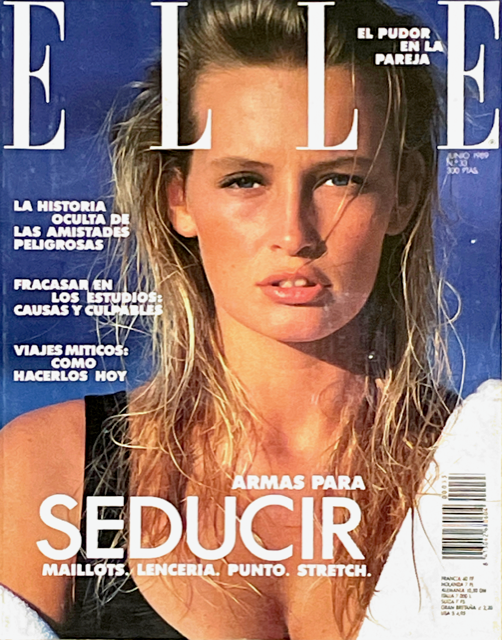 ELLE Spain Magazine June 1989 ESTELLE LEFEBURE
