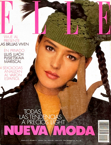 ELLE Spain Magazine November 1988 MONICA BELLUCCI