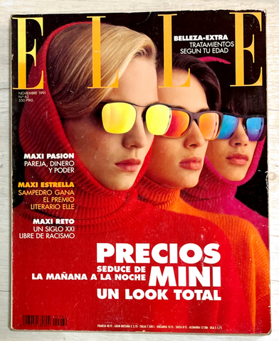 ELLE Magazine Spain November 1991 ALEXANDRA AUBIN Angie Everhart GISELE ZELAUY