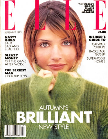ELLE UK Magazine September 1993 HELENA CHRISTENSEN Veronica Webb BREWER TWINS