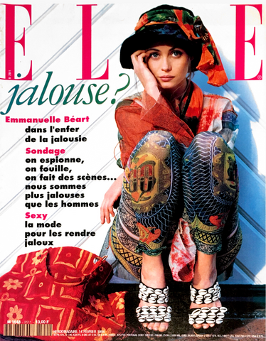 ELLE Magazine France February 1994 EMMANUELLE BEART Tereza Maxova