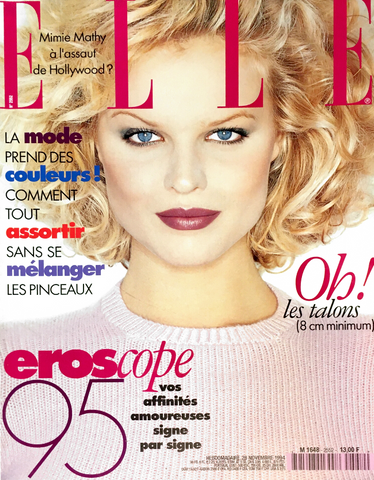 ELLE Magazine France November 1994 EVA HERZIGOVA Nathalie Baye NADEGE Semanova