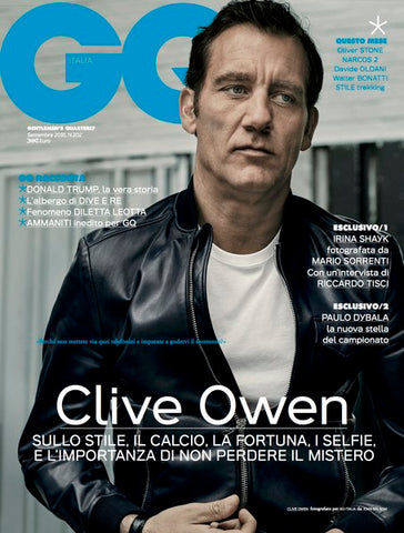 GQ Italia Magazine September 2016 CLIVE OWEN Filip Hrivnak IRINA SHAYK Walter Bonatti PAULO DYBALA Filip Hrivnak