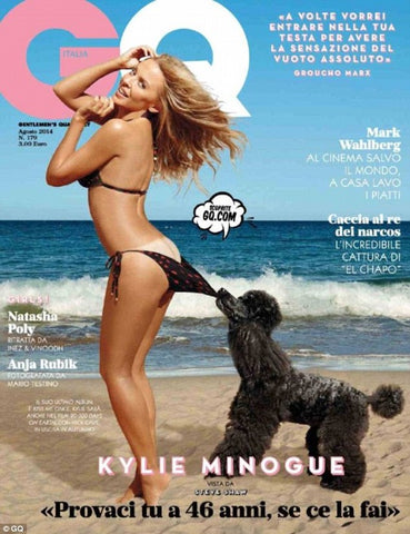 GQ Italia Magazine August 2014 KYLIE MINOGUE Channing Tatum ANJA RUBIK Jimmy Connors NATASHA POLY