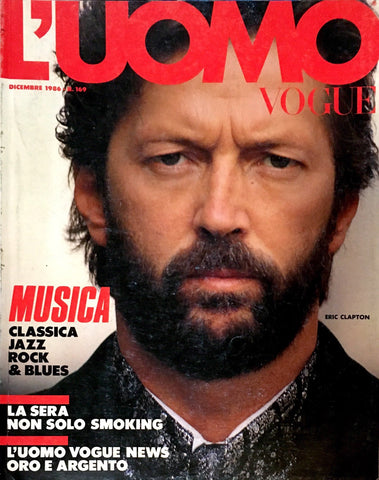 L'UOMO VOGUE Magazine 1986 Eric Clapton ALDO FALLAI Paul McCartney MARIO TESTINO