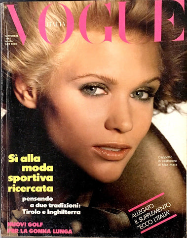 VOGUE Magazine Italia September 1985 CHRISTINE BOLSTER Kristen McMenamy MICHAELA BERCU