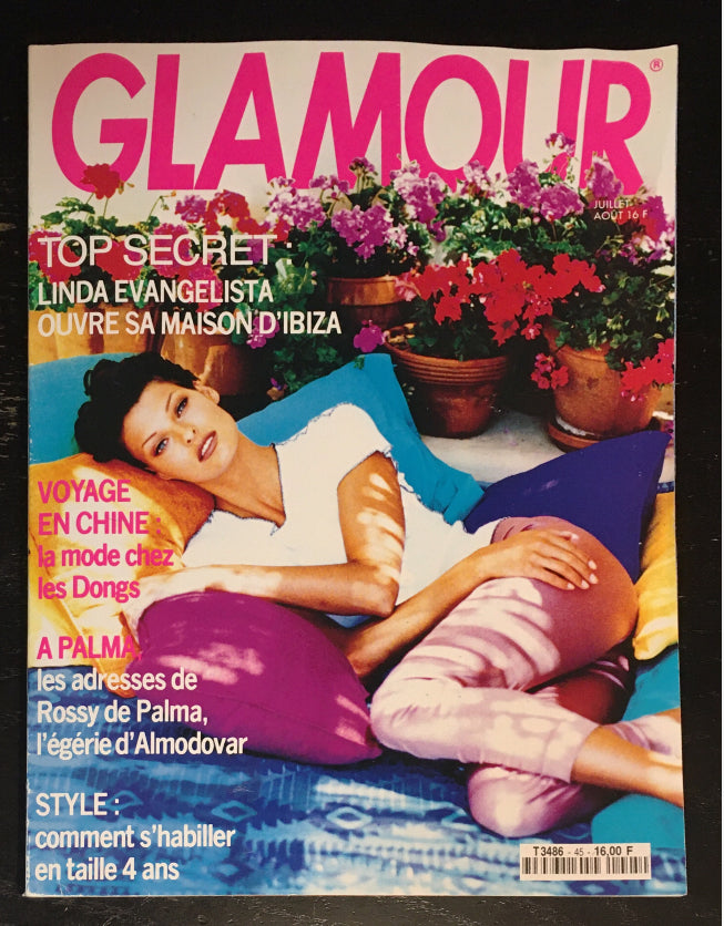 GLAMOUR Magazine August 1992 LINDA EVANGELISTA Monica Gripman ALEXANDR