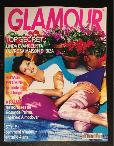 GLAMOUR Magazine August 1992 LINDA EVANGELISTA Monica Gripman ALEXANDRA AUBIN