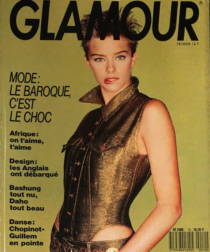 GLAMOUR France Magazine February 1989 SOPHIE Patricia Janssen LESLIE NAVAJAS