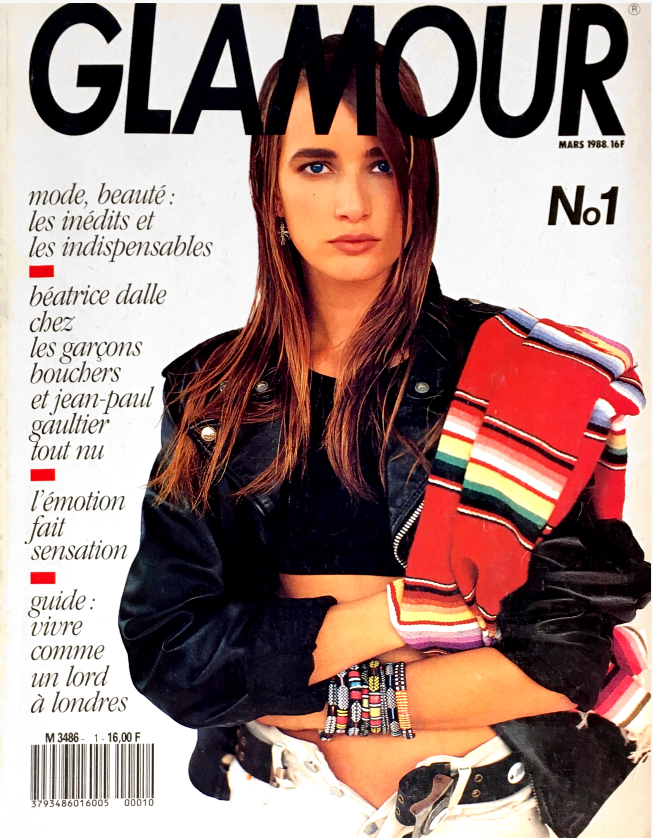 GLAMOUR France Magazine March 1988 SUZANNE LANZA Ellen Von Unwerth MILLA JOVOVICH