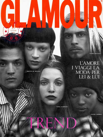 GLAMOUR Italia Magazine July 1993 NAOMI CAMPBELL Eva Herzigova NADJA AUERMANN