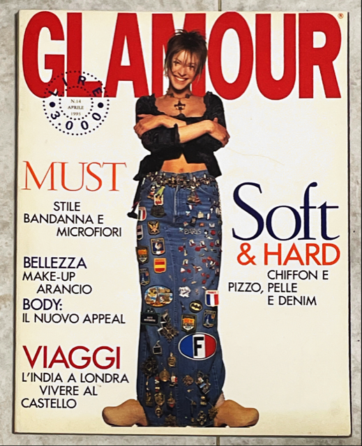 GLAMOUR Italia Magazine April 1993 CARRE OTIS Frankie Rayder