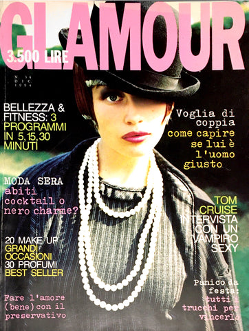 GLAMOUR Italy Magazine December 1994 LAETITIA CASTA Michelle Behennah ROSANNA ARQUETTE