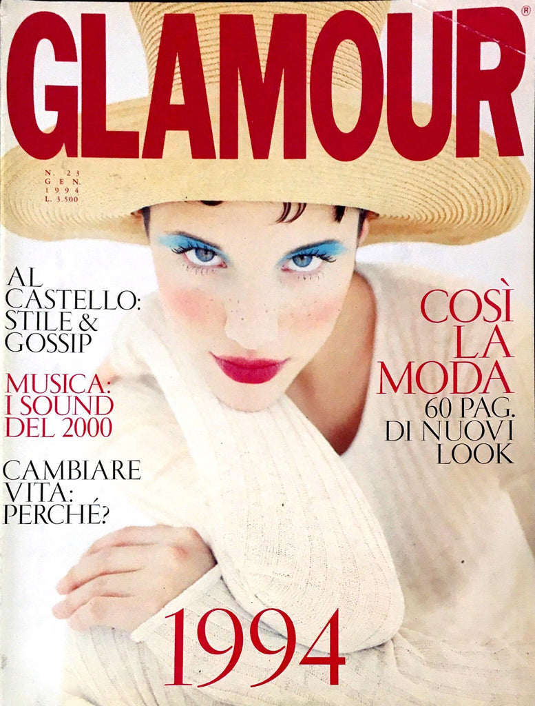 GLAMOUR Magazine Italia 1994 BRIDGET HALL Shalom Harlow KRISTEN MCMENAMY Weber
