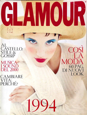 GLAMOUR Magazine Italia 1994 BRIDGET HALL Shalom Harlow KRISTEN MCMENAMY Weber