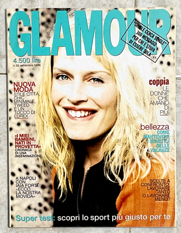 GLAMOUR Italia Magazine September 1996 ANNIE MORTON Frankie Rayder TANGA MOREAU