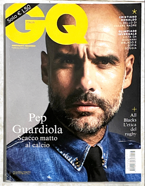 GQ Italia Magazine February 2018 PEP GUARDIOLA Ronaldo ROGIER BOSSCHAART