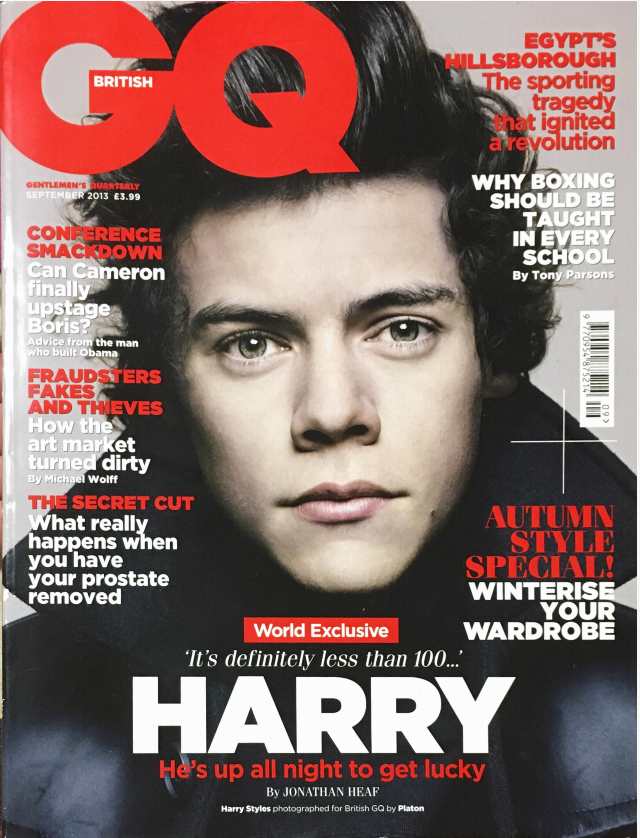 GQ British UK Magazine September 2013 HARRY STYLES One Direction