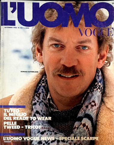 L'UOMO VOGUE Magazine September 1982 DONALD SUTHERLAND Jean Michel Jarre ALDO FALLAI
