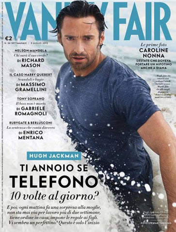 Vanity Fair Italia Magazine July 2013 HUGH JACKMAN Liberace NELSON MANDELA