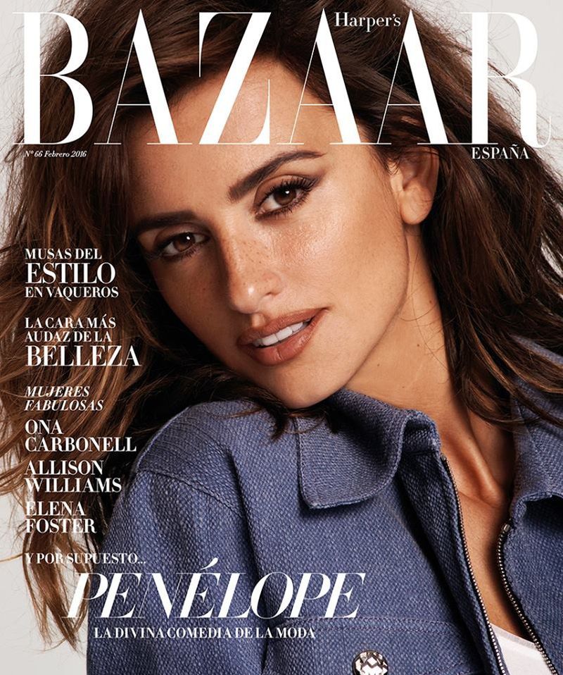 HARPER'S BAZAAR Magazine Spain February 2016 PENELOPE CRUZ Bianca Balti CARMEN KASS