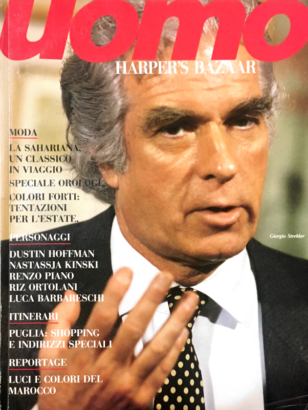 HARPER'S BAZAAR UOMO Magazine May 1989 GIORGIO STREHLER