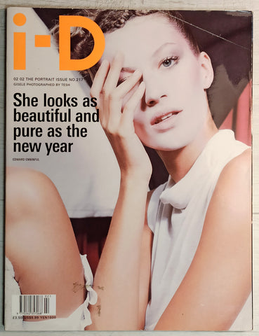 iD I-D Magazine #217 February 2002 GISELE BUNDCHEN Kirsten Owen PINK