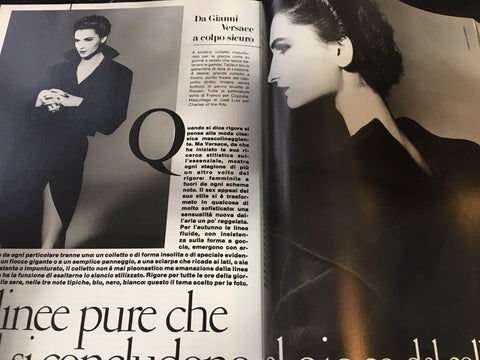 VOGUE Magazine Italia October 1985 NATHALIE GABRIELLI Yasmin Le Bon SP