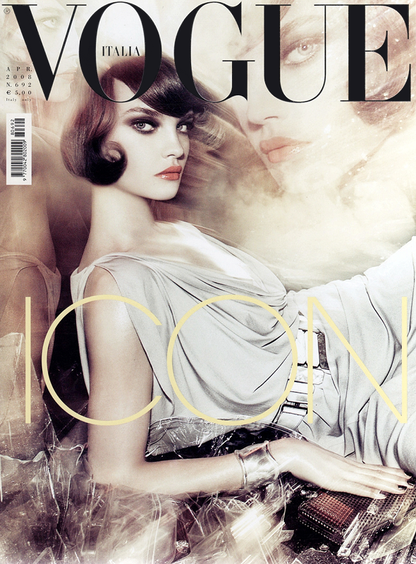 VOGUE Magazine Italia April 2008 NATALIA VODIANOVA Erin Heatherton CLA
