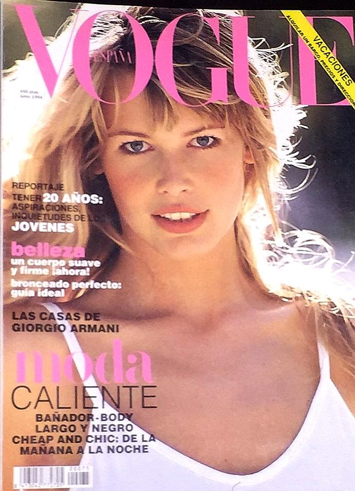 VOGUE Spain Magazine 1994 CLAUDIA SCHIFFER Michaela Bercu