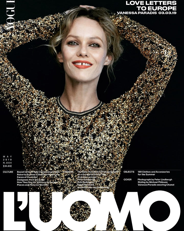 L'UOMO VOGUE Magazine May 2019 VANESSA PARADIS by PETER LINDBERGH New
