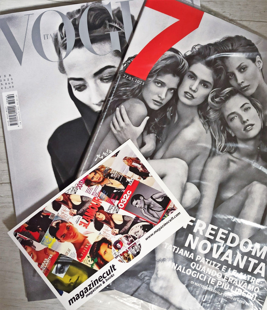 TATJANA PATITZ 2 Magazines bundle VOGUE Italia February 2023 & 7Magazine January 2023