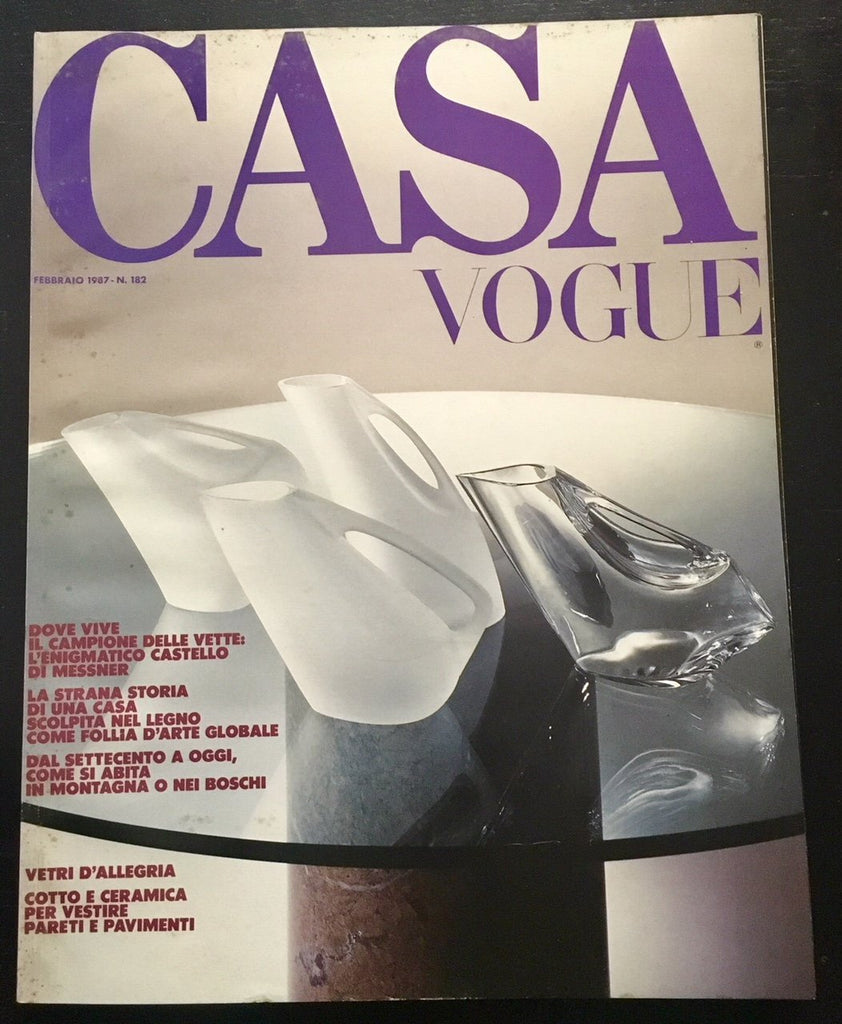CASA VOGUE Magazine Italy February 1987 Issue #182 Vintage